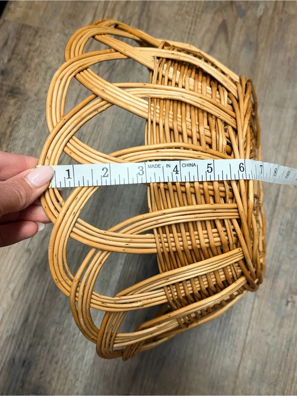 Large Woven Rattan Decorative Basket - Natural Brown
